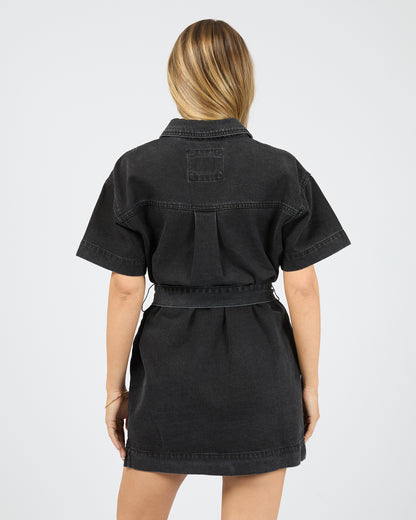 Sunny Denim Dress - Washed Black