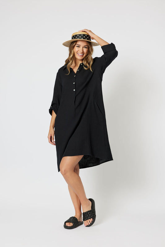 Byron Cotton Dress - Black