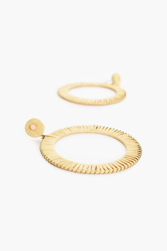 Raffia Circle Earrings