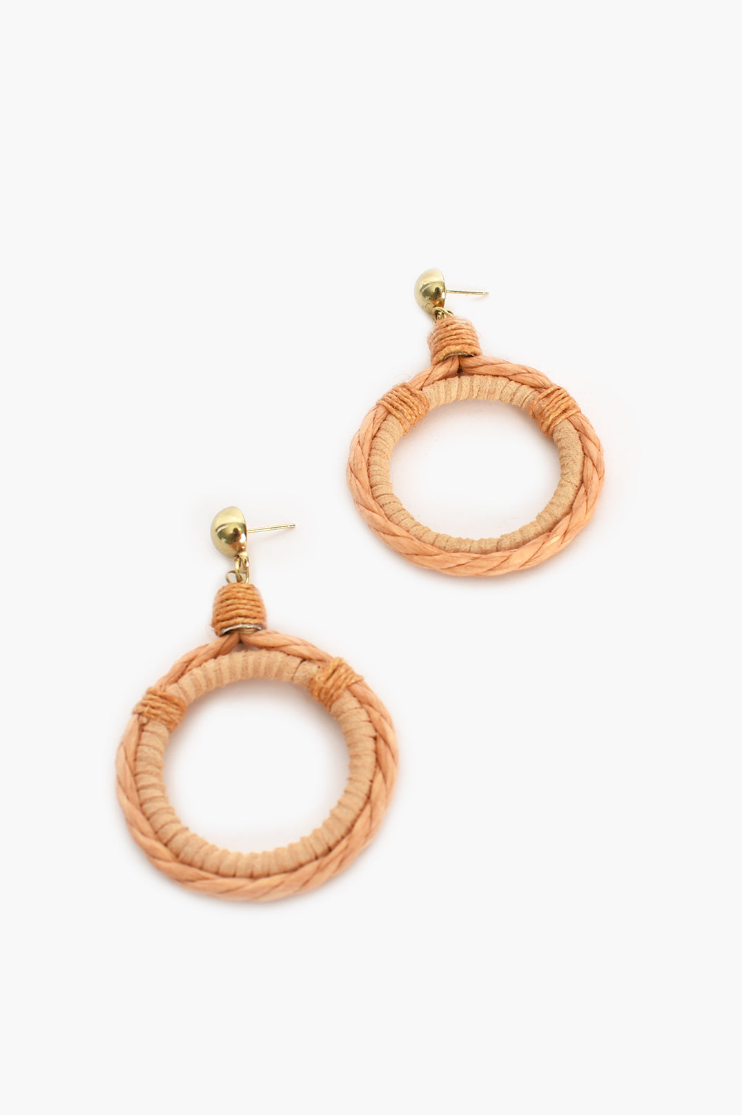 Wound Circle Drop Earrings