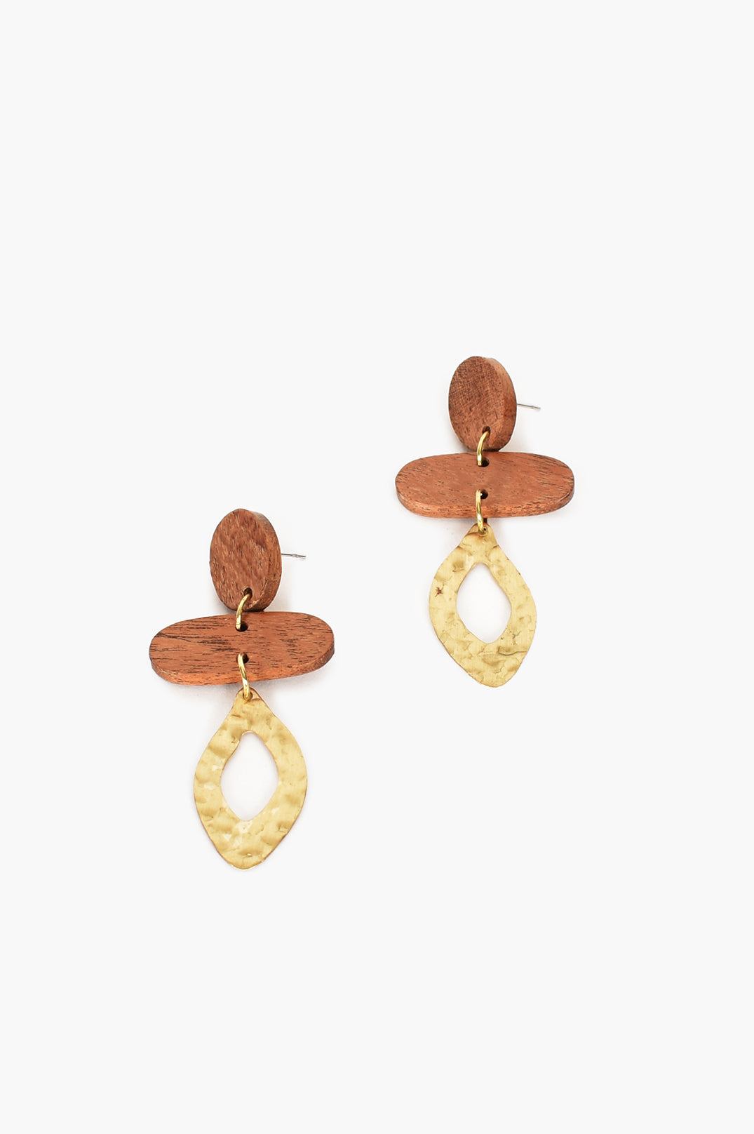 Timber Beaten Metal Mix Earrings