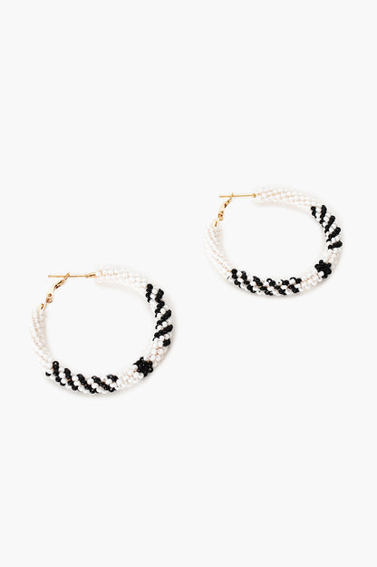 Contrast Bead Hoops