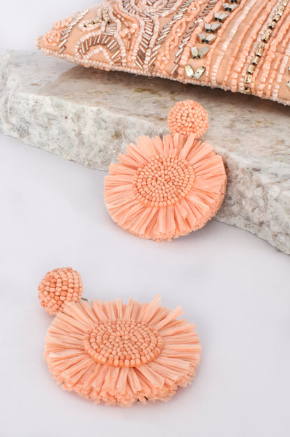 Bead Raffia Event Earrings