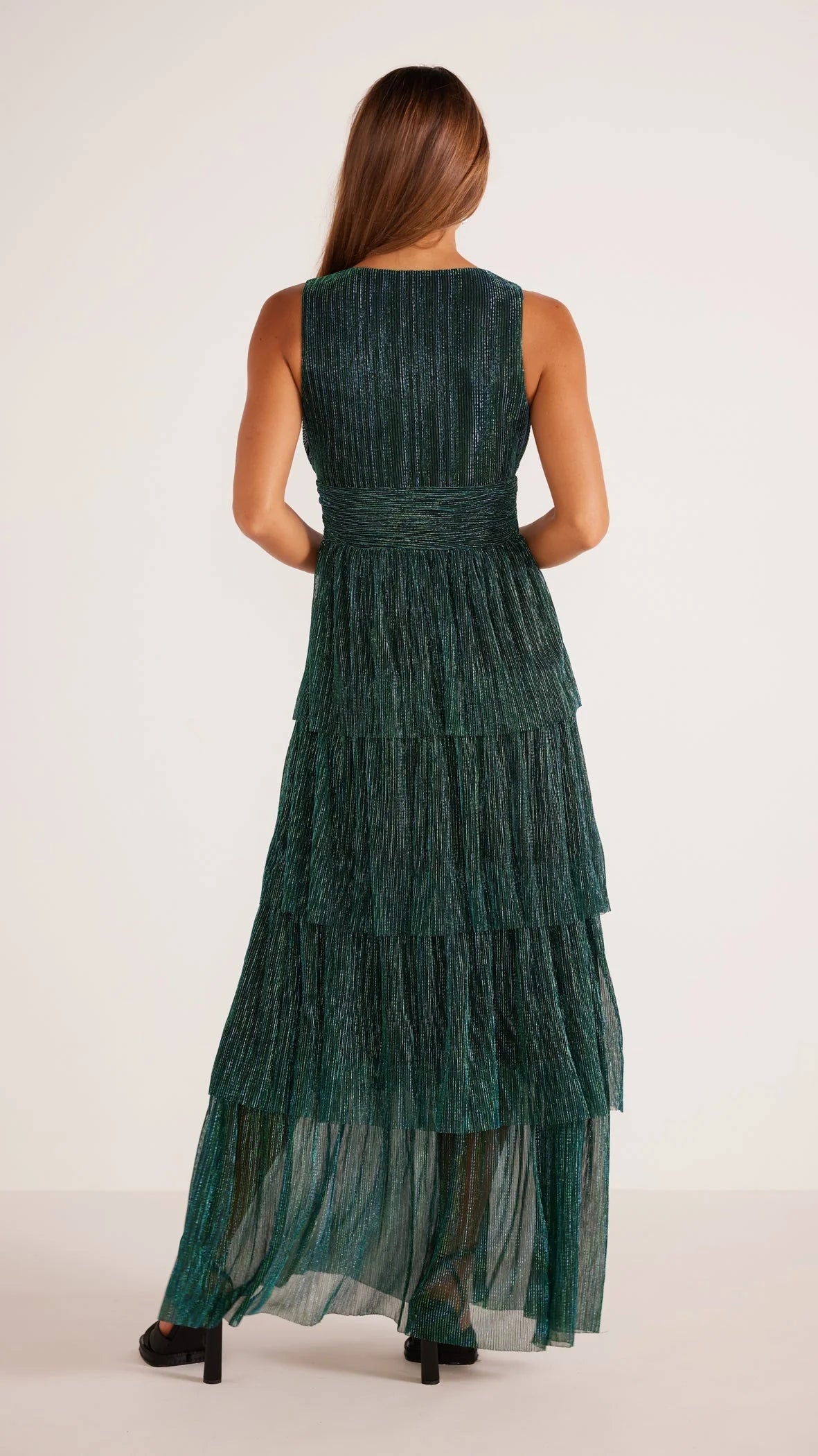 Astrid Tiered Gown - Emerald