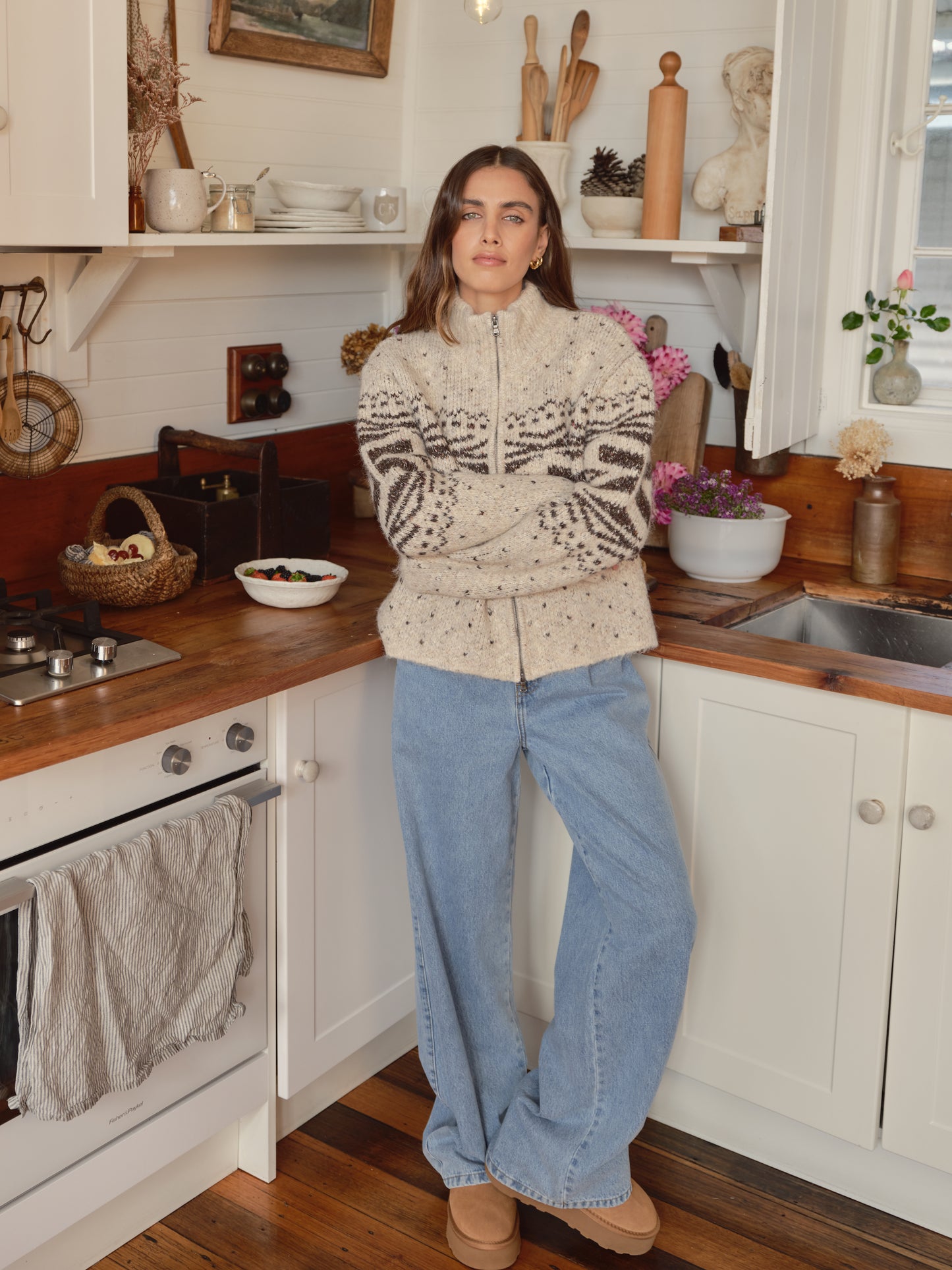 Zoe Knit Zip Thru