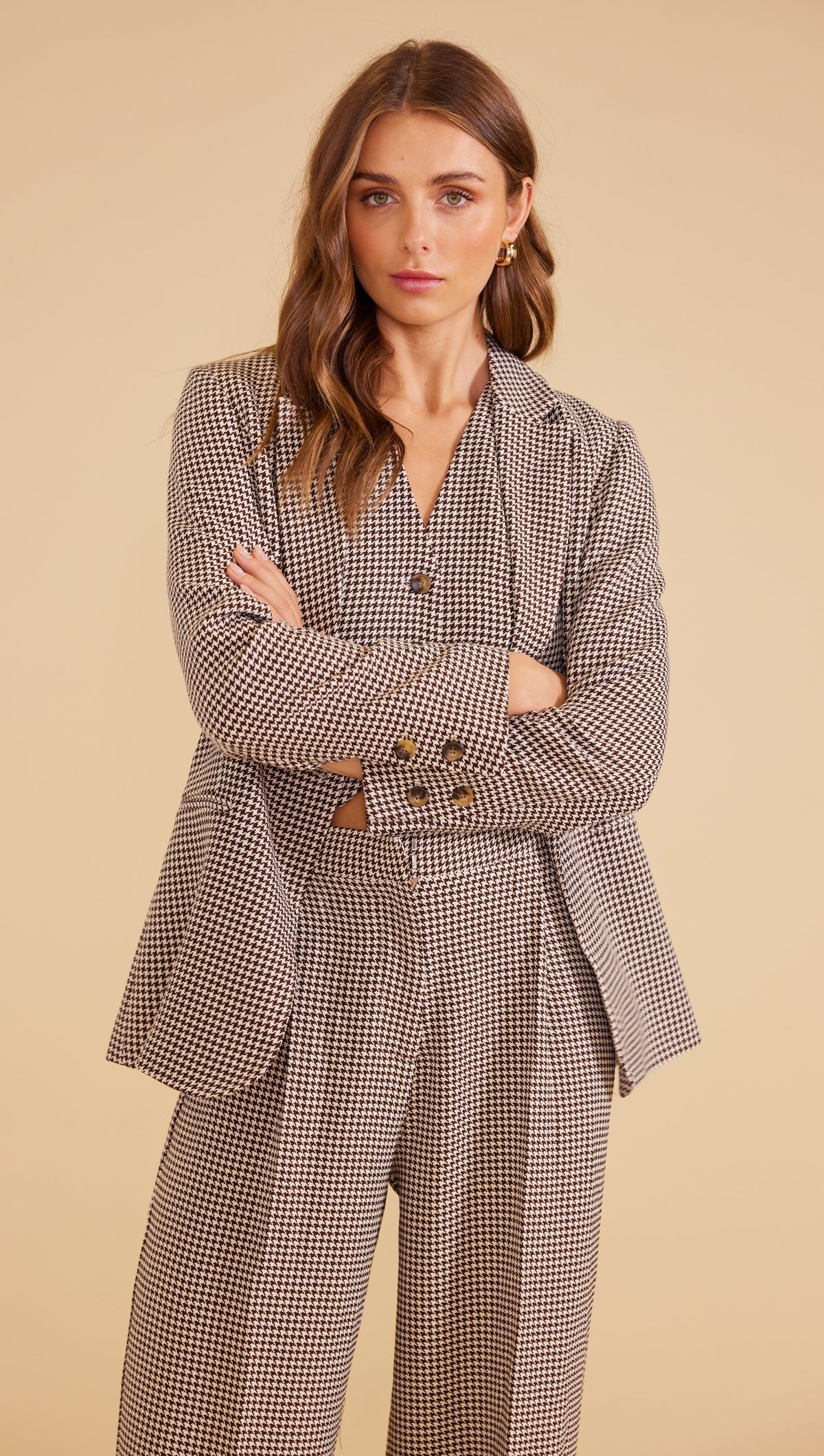 Elena Blazer - Chocolate/Natural