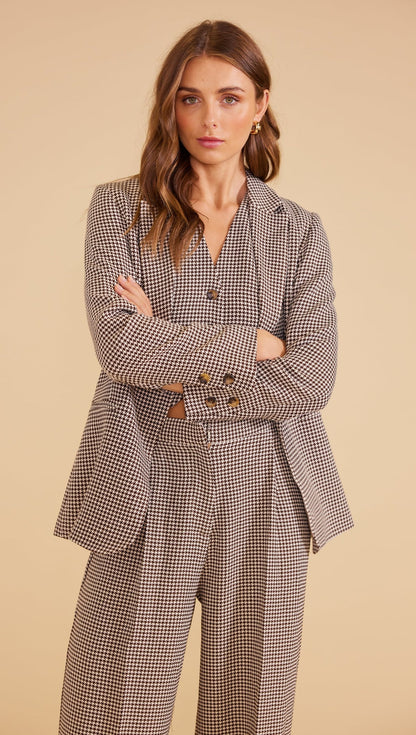 Elena Blazer - Chocolate/Natural