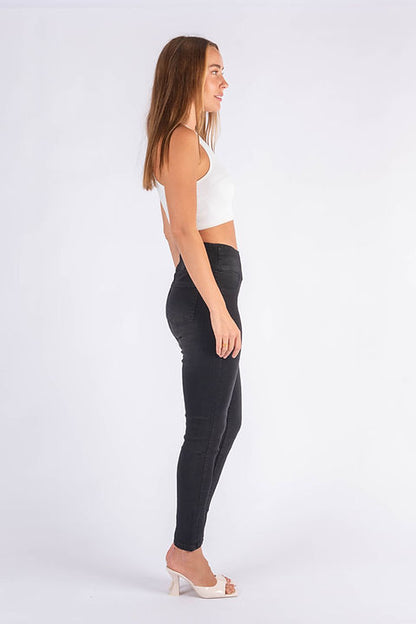 High Rise, Skinny - Black