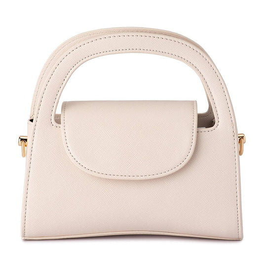 Ivy Curved Handle Bag - Natural
