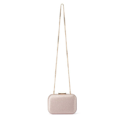 Tamar Metallic Clutch - Champagne