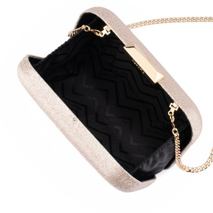 Tamar Metallic Clutch - Champagne