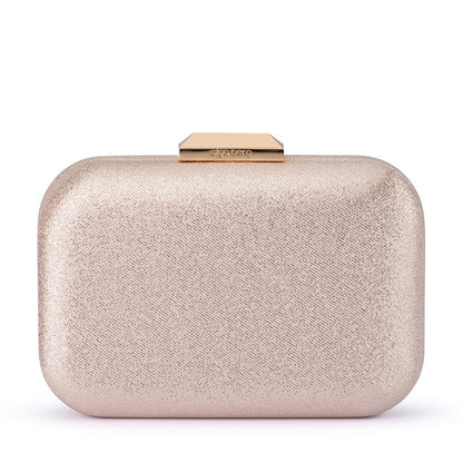Tamar Metallic Clutch - Champagne