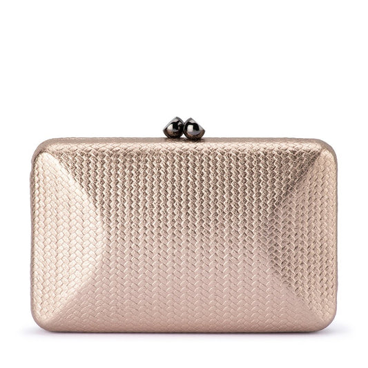 Chica Metallic Textured Clutch