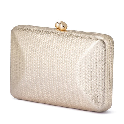 Tamar Metallic Clutch - Gold
