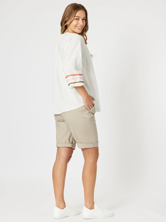 Santorini Short - Stone