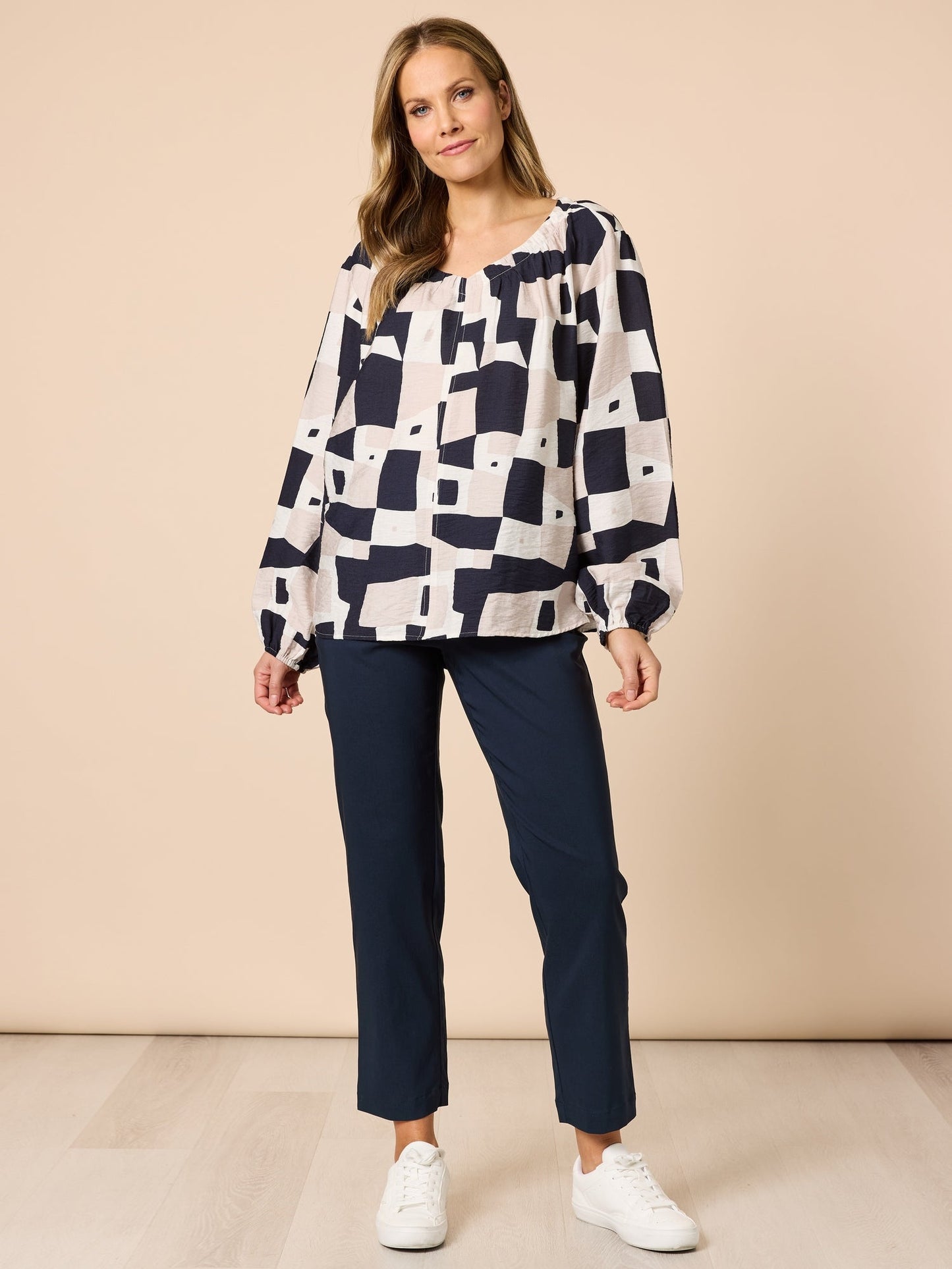 Evie Stretch Pant - Navy