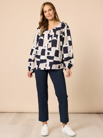 Evie Stretch Pant - Navy