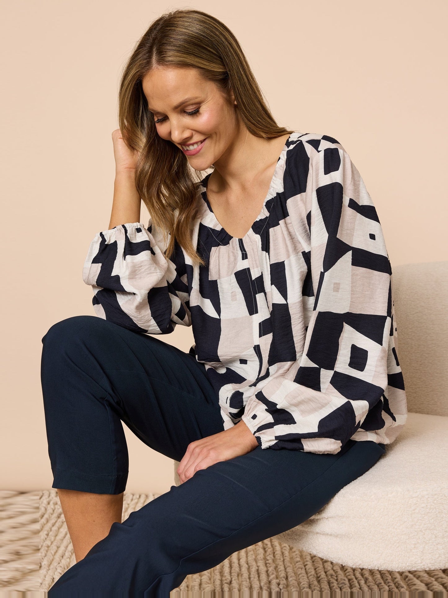 Evie Stretch Pant - Navy