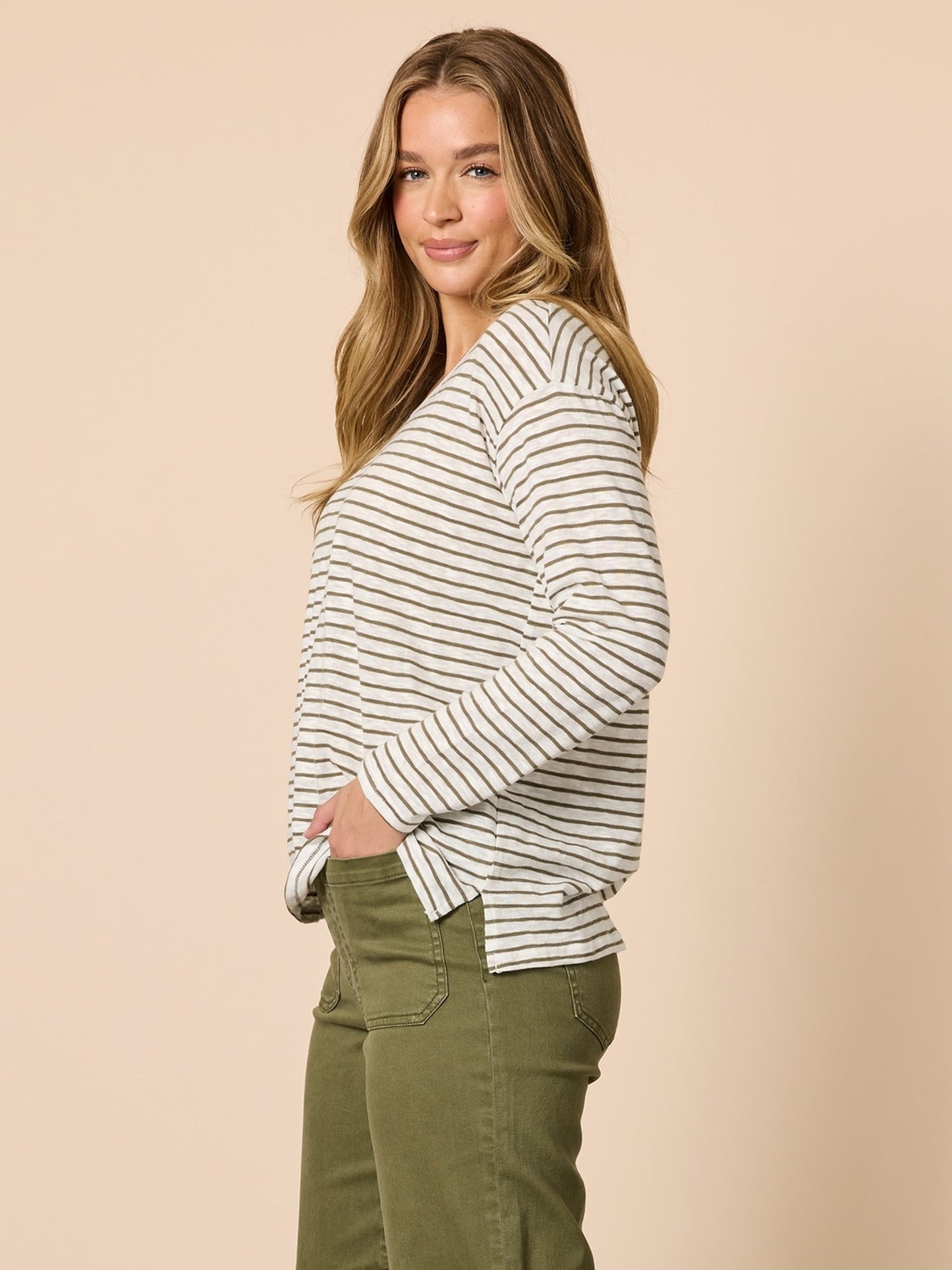 City Stripe Long Sleeve Tee