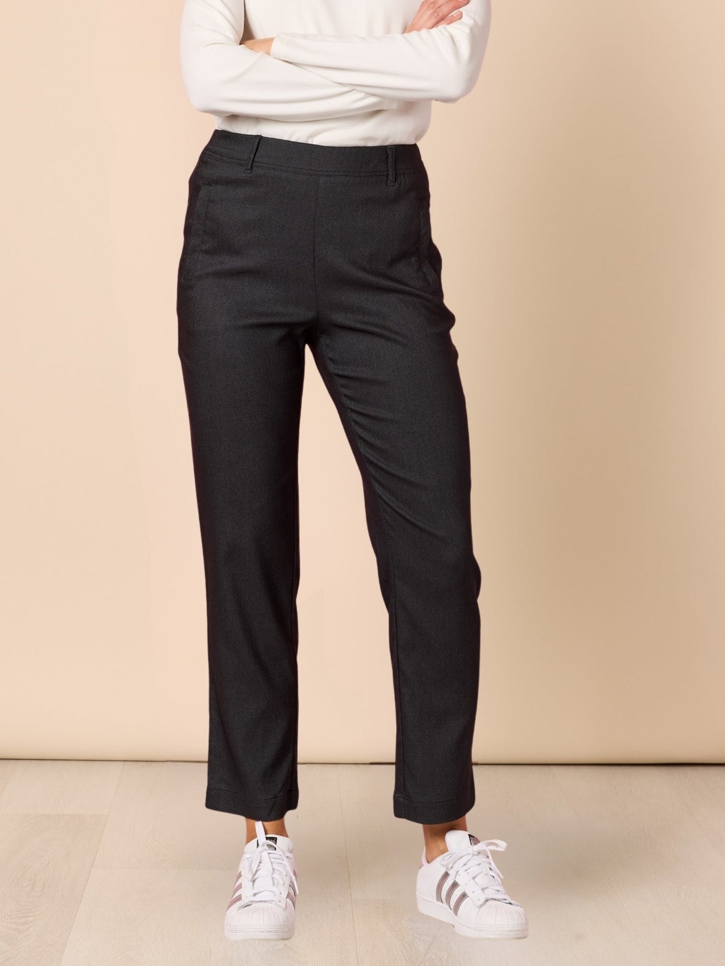 Evie Stretch Pant - Charcoal