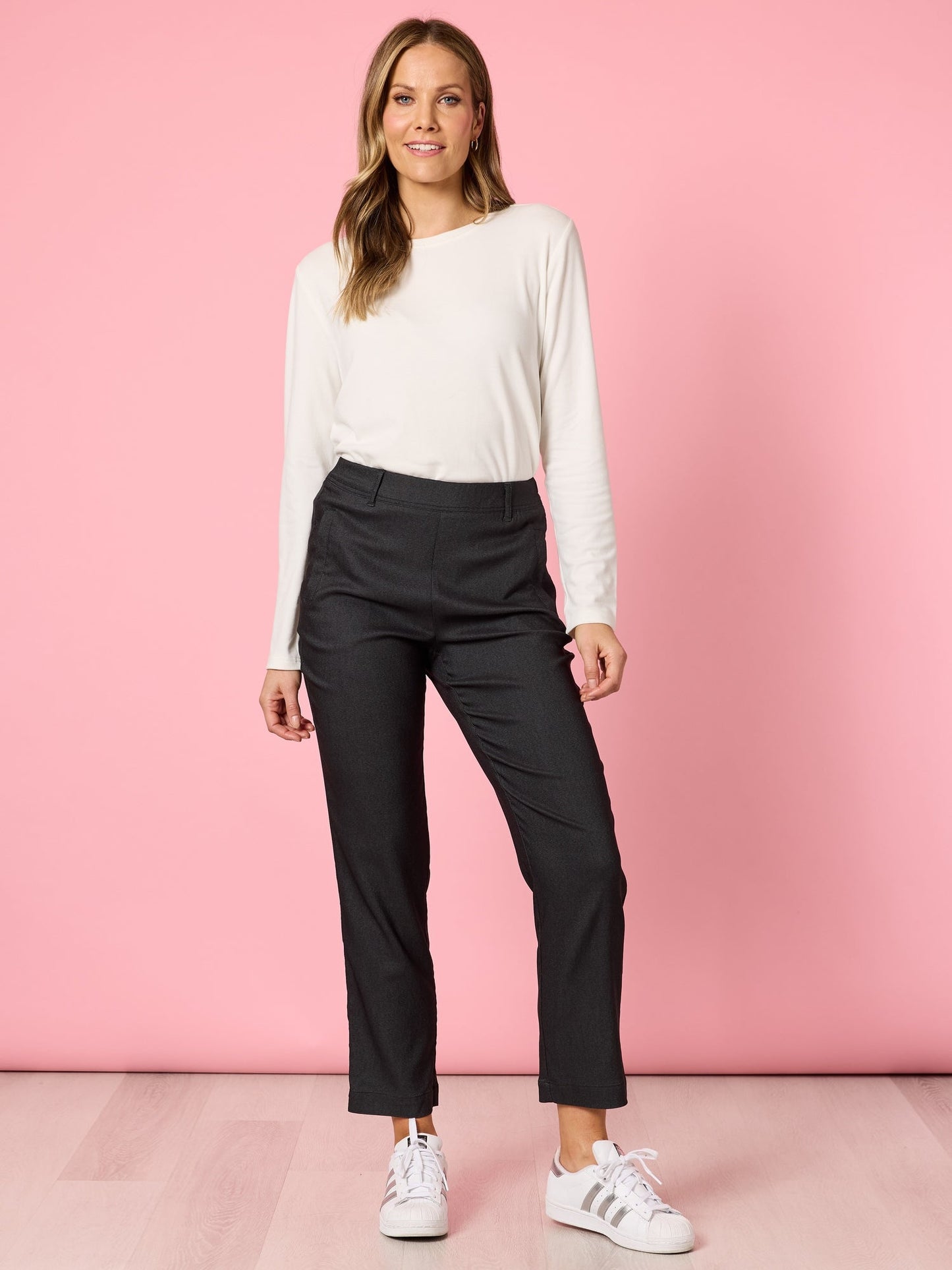 Evie Stretch Pant - Charcoal