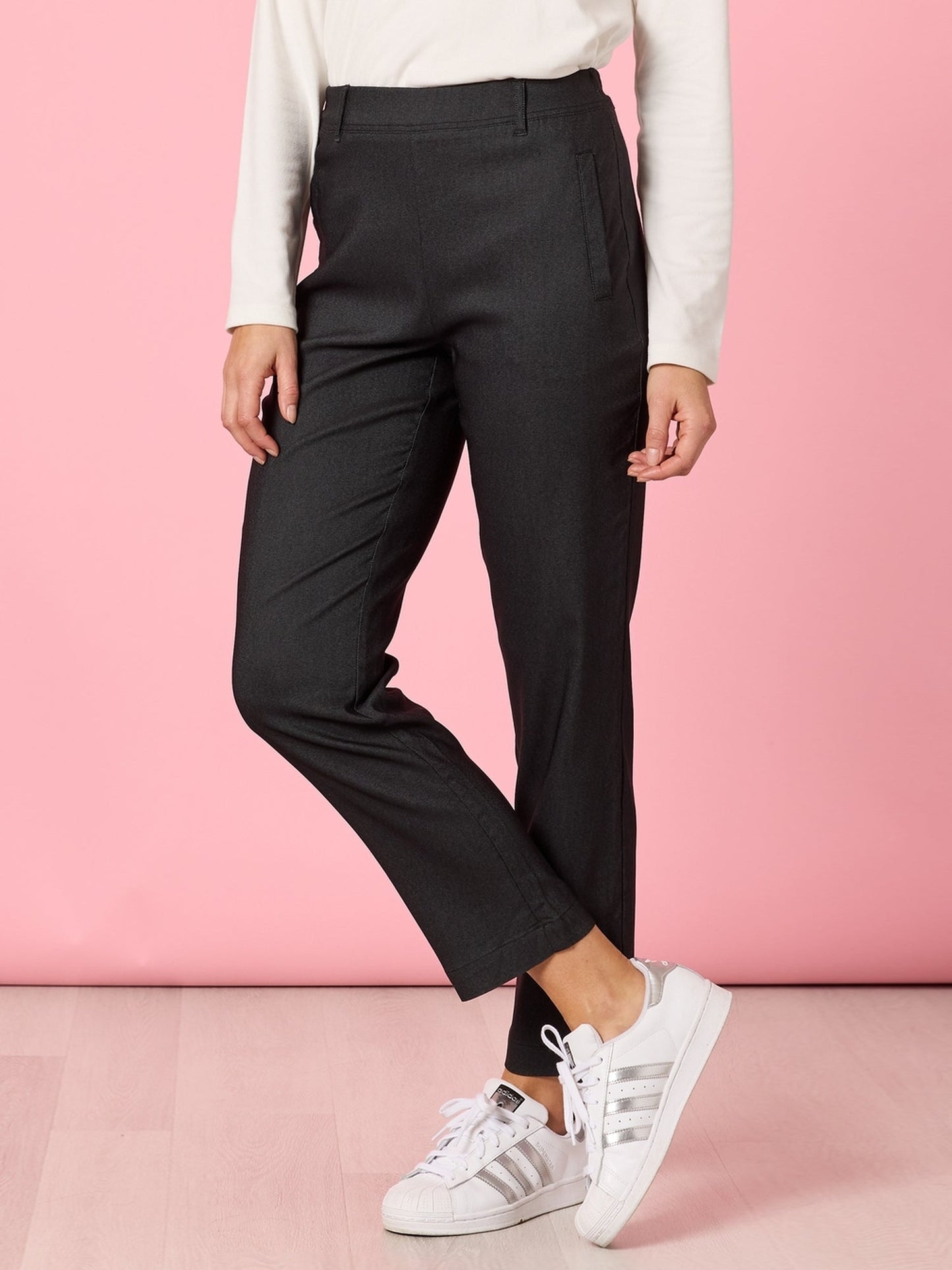 Evie Stretch Pant - Charcoal
