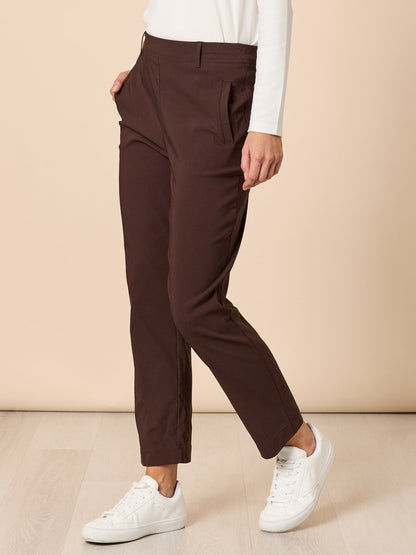 Evie Stretch Pant - Coffee
