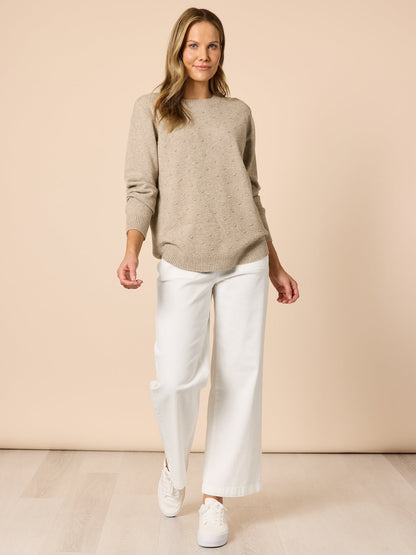 Alpine Spot Knit - Latte