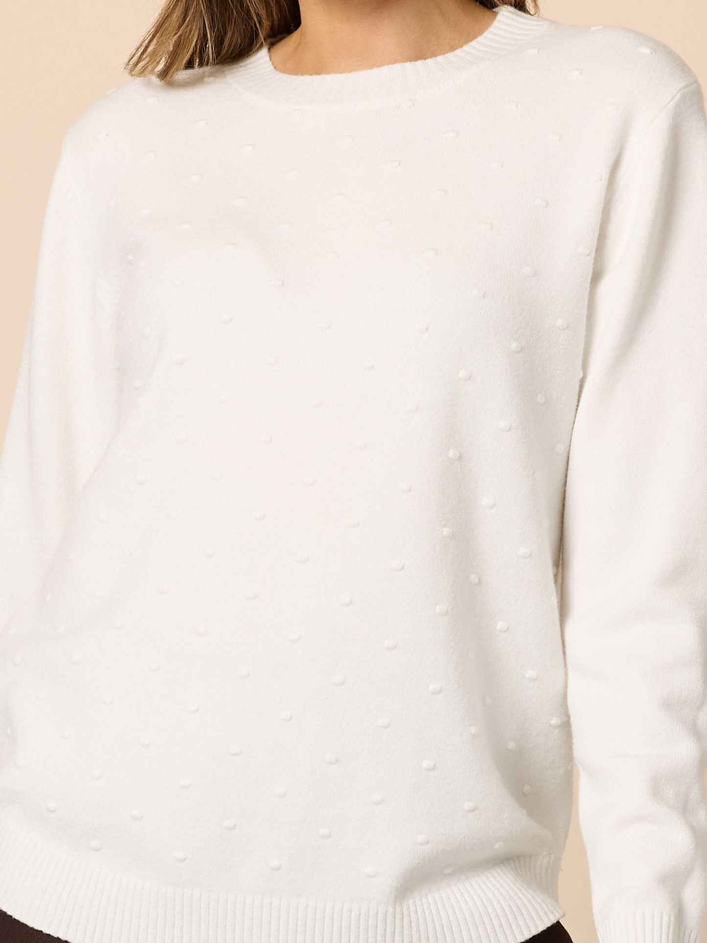 Alpine Spot Knit - Winter White
