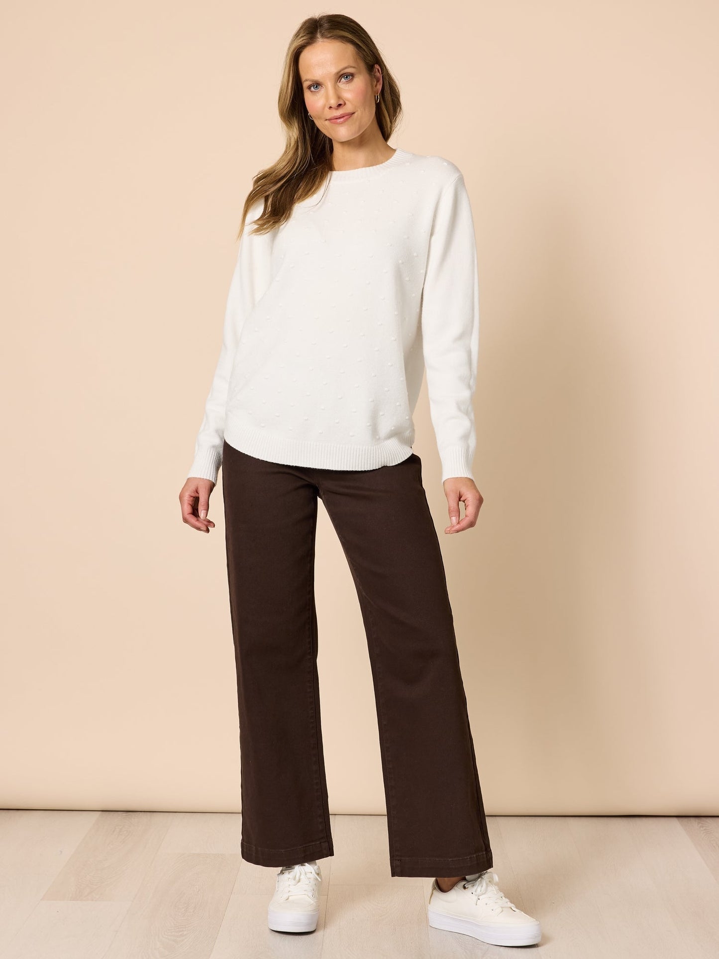 Alpine Spot Knit - Winter White
