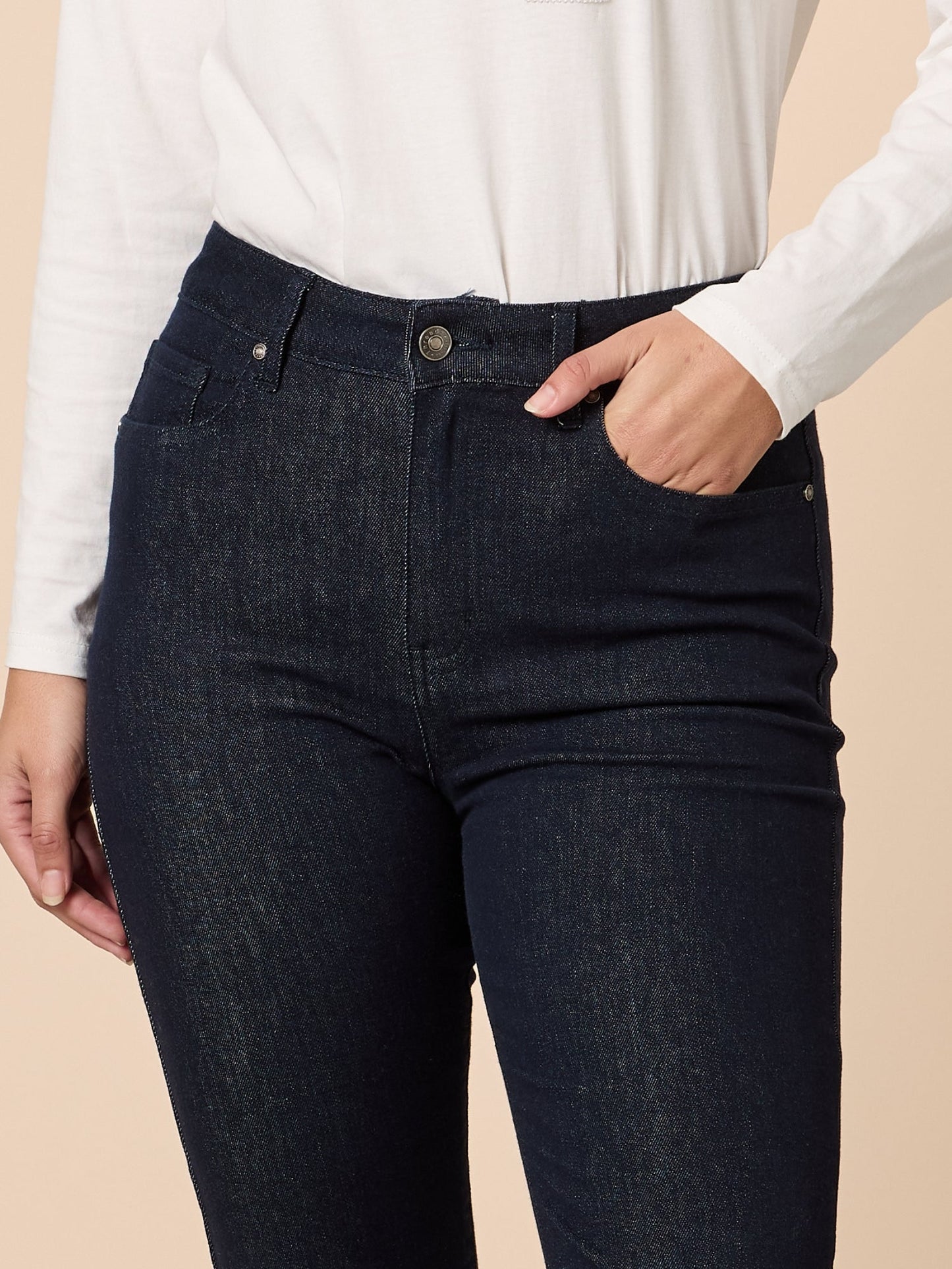 Retro Cuff Jean - Dark Denim