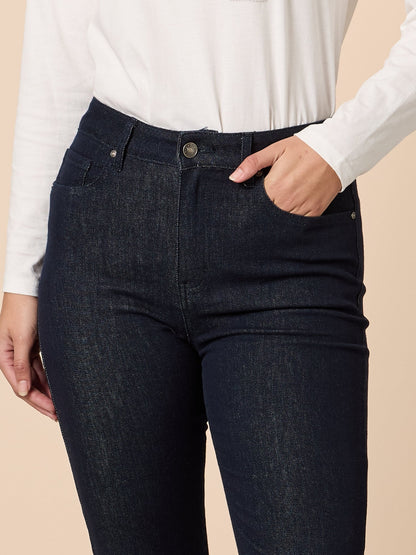 Retro Cuff Jean - Dark Denim