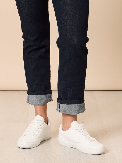 Retro Cuff Jean - Dark Denim