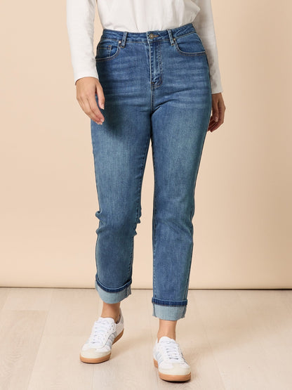 Retro Cuff Jean - Denim