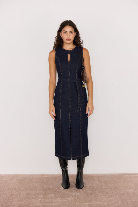 Raya Denim Midi Dress
