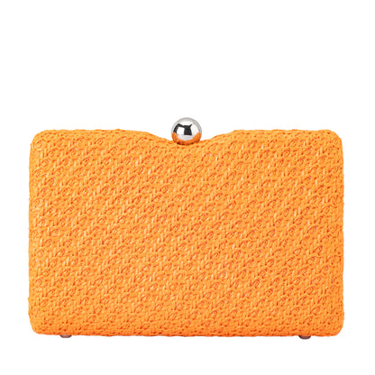 Birdie Textural Handle Bag - Orange