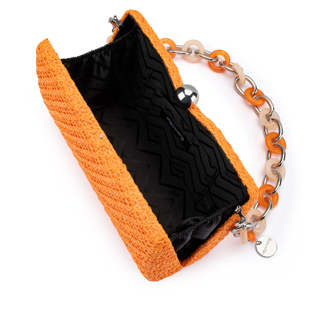 Birdie Textural Handle Bag - Orange