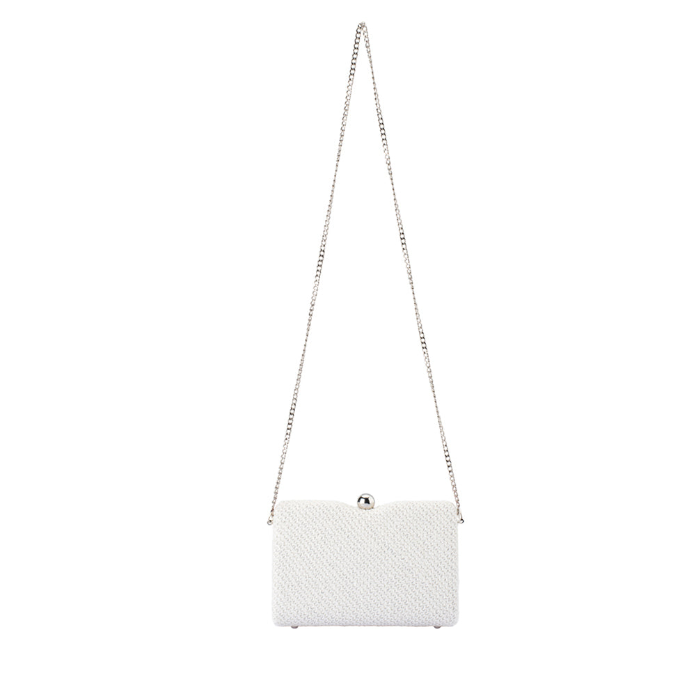 Birdie Textural Handle Bag - White