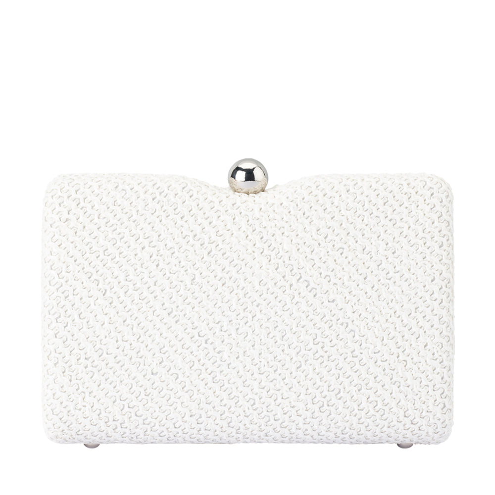 Birdie Textural Handle Bag - White