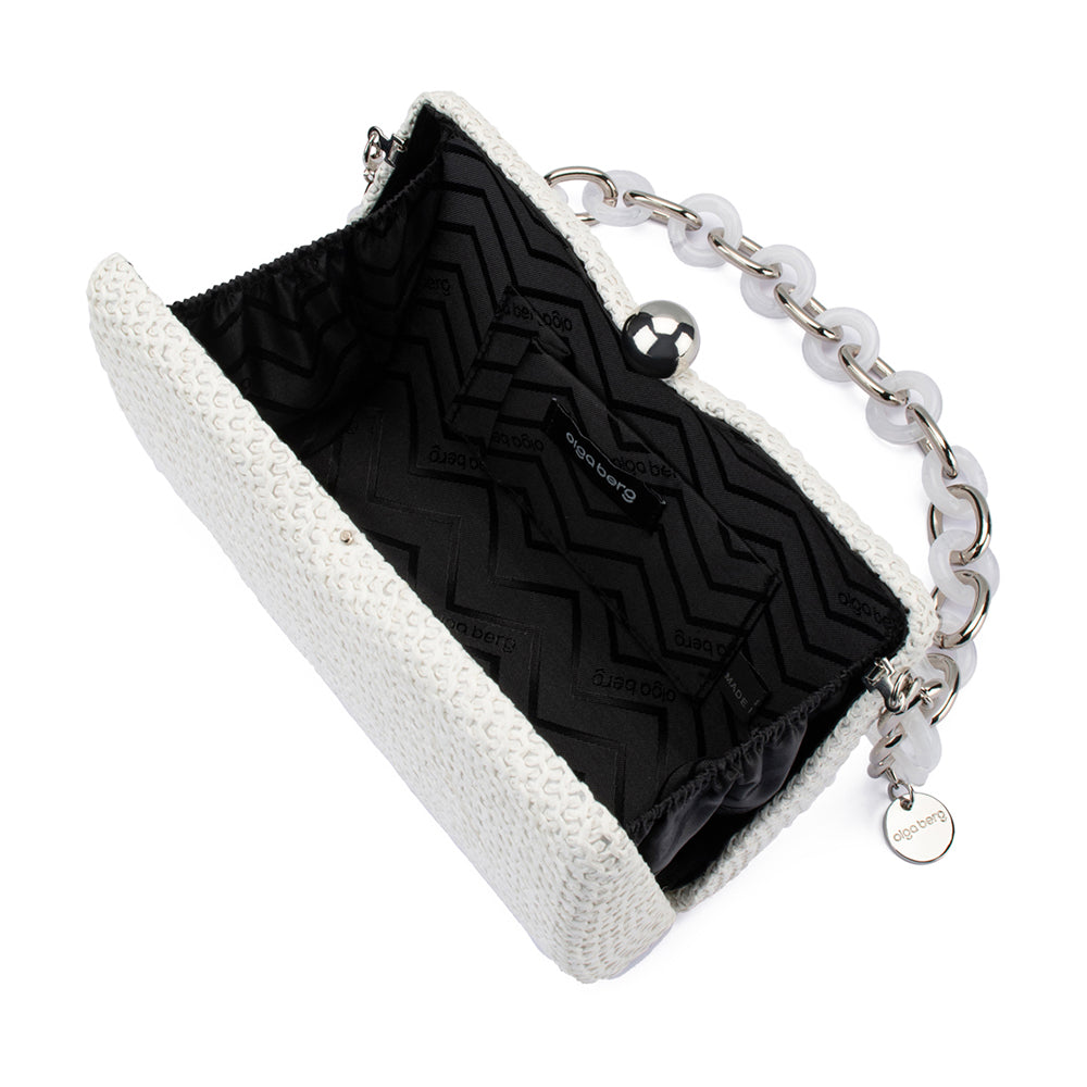 Birdie Textural Handle Bag - White
