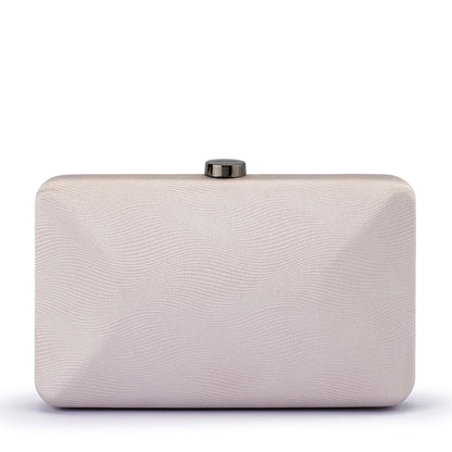 Delia Textured Clutch - Mink