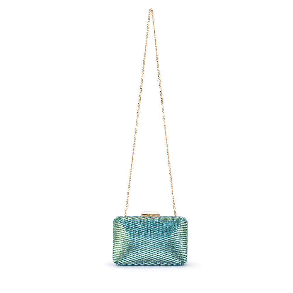 Edith Iridescent Clutch - Green