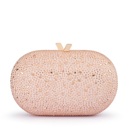 Faye Oval Clutch - Blush