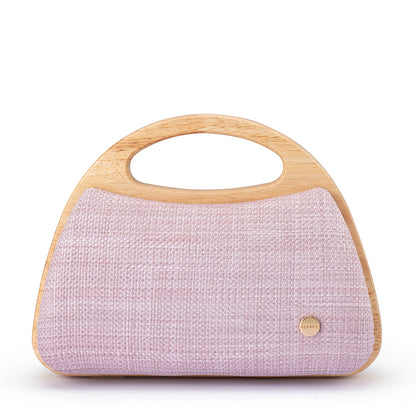 Sarah Wooden Frame Bag - Pink
