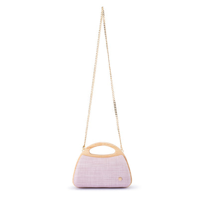 Sarah Wooden Frame Bag - Pink