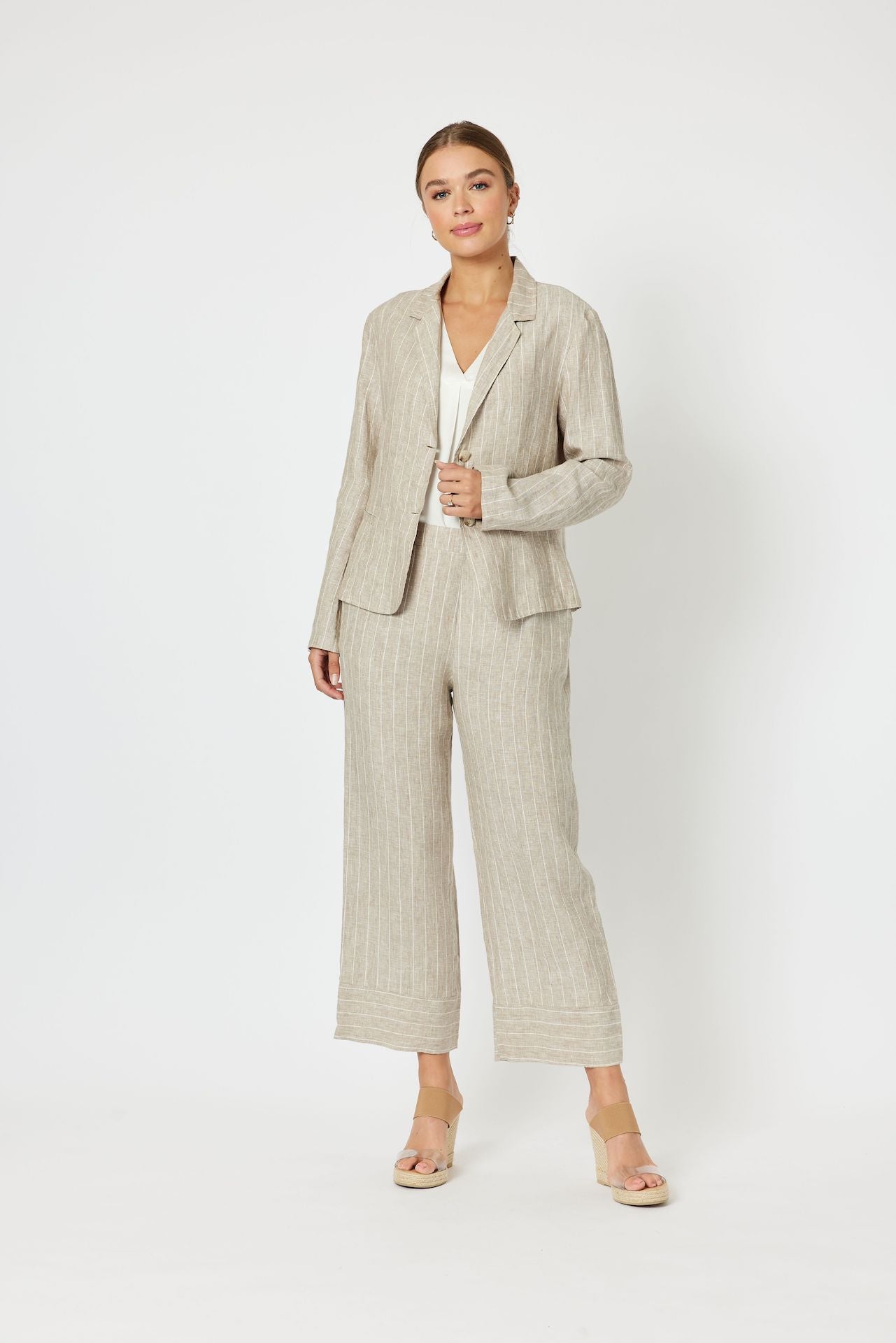 Marseille Stripe Linen Jacket