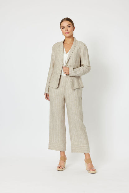 Marseille Stripe Linen Jacket