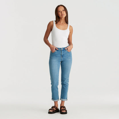 Mid Boyfriend jean - Blue Courtesy