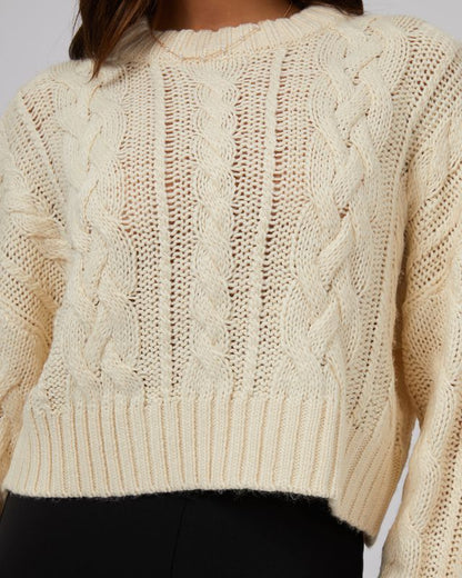 Erika Cable Knit - Vintage White