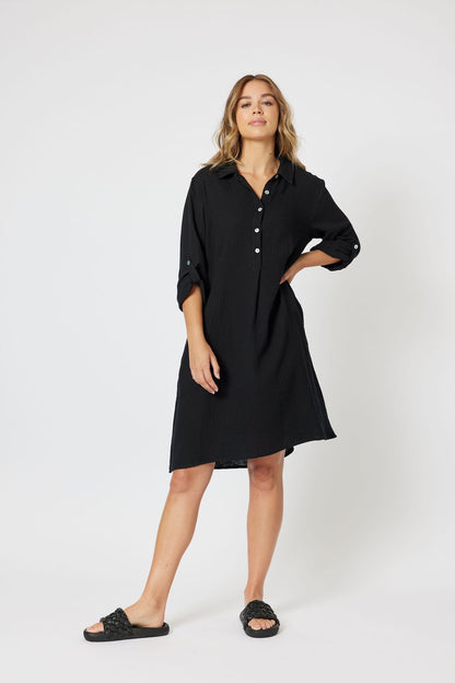 Byron Cotton Dress - Black